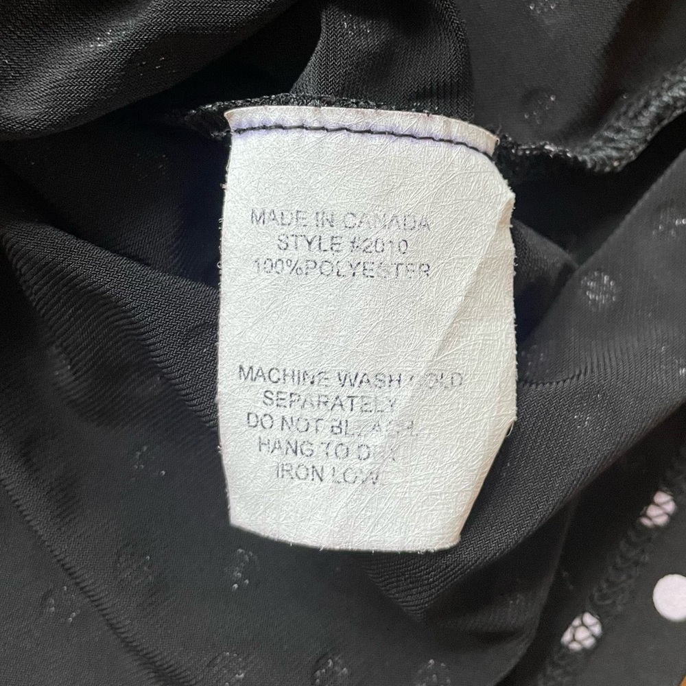 Vintage 90s Black & White Sleeveless Polka Dot Jersey Tank Day Dress Size Small - Picture 11 of 11